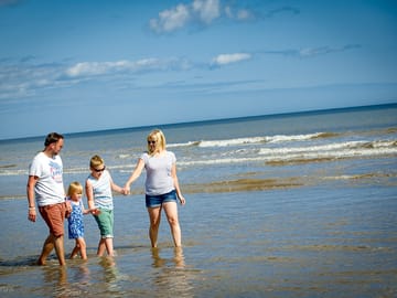 Beaches surround the campsite