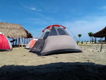 Pitch on the beach