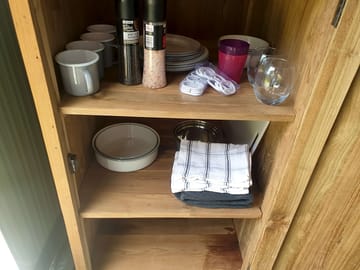 Crockery is provided
