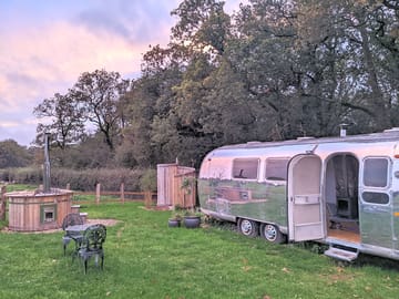 Sunset over the site