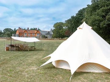Where the bell tent is sited