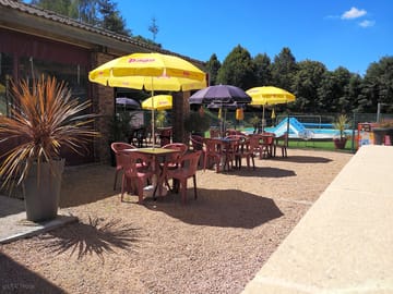 Bar overlooking the pool