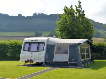 Caravan on hardstanding pitch