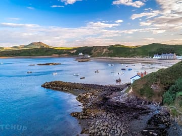 Porthdinllaen beach and the ty coch inn, about 25 minutes from base