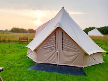 Bell tent in the evening