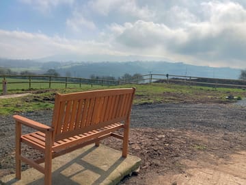 View across the fields from one of the benches