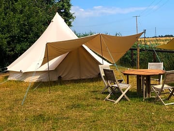Tent and alfresco dining area