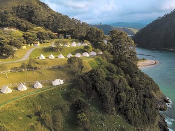Aerial shot of the site