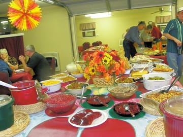 Christmas dinner at the park clubhouse - lots of activities throughout the year