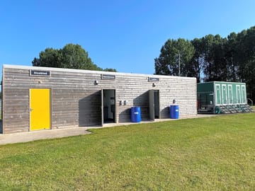 One of the toilet blocks adjacent to the shower unit