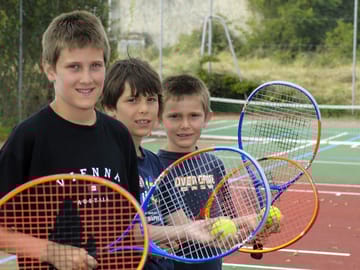 Our mini tennis court