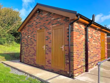 Shower and toilet block