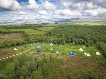 Aerial view of the meadow pitches