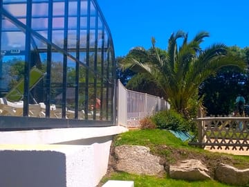 Fenced swimming pool