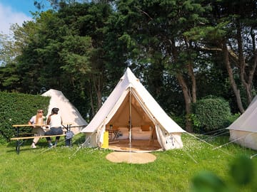Junior bell tent showing internal layout