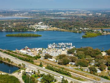 Aerial view of island looking northeast