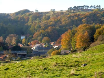 View from camping field looking too the village of wass