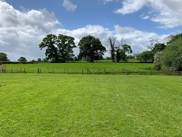Camping field looking out to countryside
