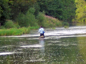 Fishing is available in the river that encircles the park.