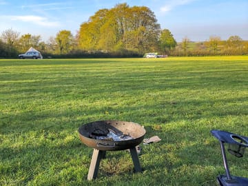 Visitor image of their firepit in the camping field.