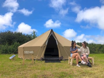 Sit and relax by your bell tent