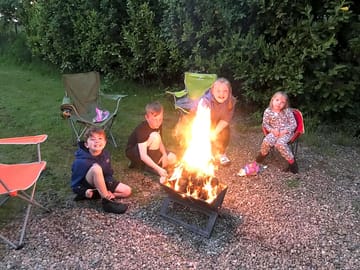 Tending the firepit
