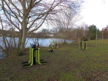 Fitness area near the pond