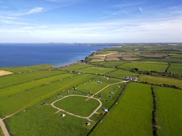 Shortlands Farm Campsite with sea views, only a short walk to the beach at Druidston Haven.
