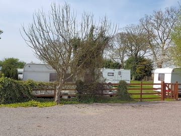 The gravel pitches are supplied with electric