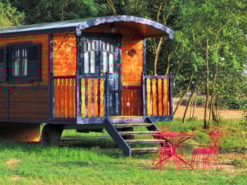 Outside of the caravan