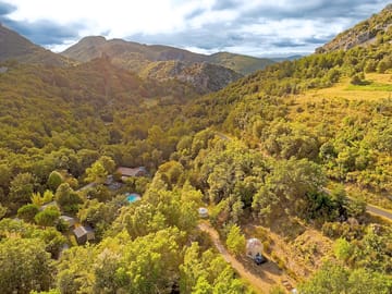 Aerial view of the site and surroundings