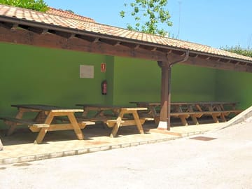 Covered picnic tables