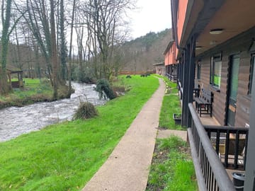 Peaceful waterside lodges