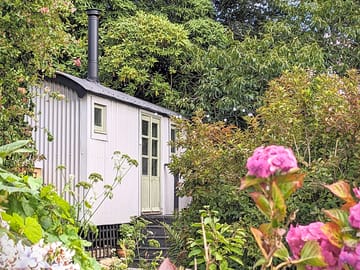 Shepherd's hut in a secluded private orchard