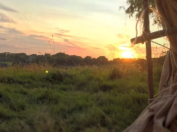 Sunset over the fields
