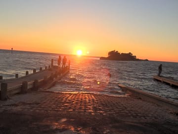 Fishing from the docks - this is 3 miles from park