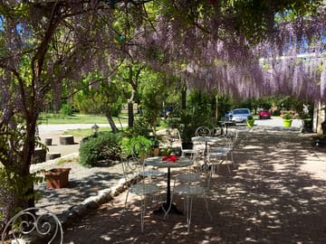 Shaded terrace