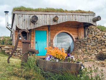 The main entrance to otter with its feature round window