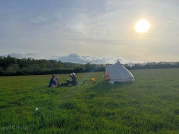 Sunset in the field