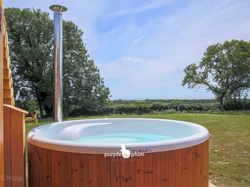 Woodfired hot tubs on site