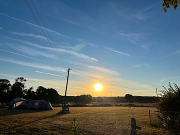 The campsite at sunrise