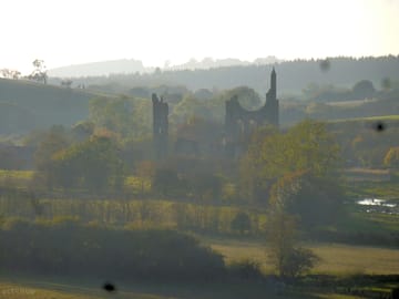 Looking over at the romantic ruins of byland abbey