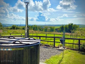 Private hot tub with views