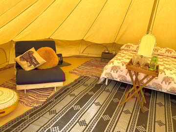 Futons in the bell tent