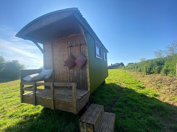 Sunset hut on a lovely day