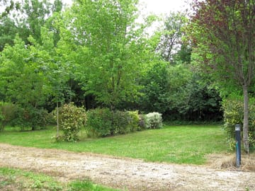Partly shaded pitches marked by hedges