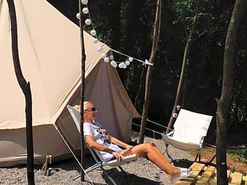 Space to relax by the tent