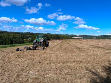 Grass being cut before the season