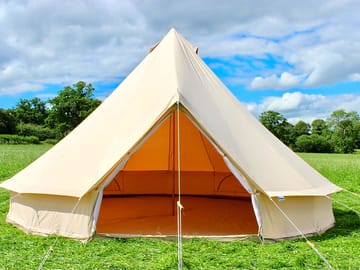 Exterior of bell tent
