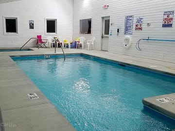 Heated, saltwater indoor pool